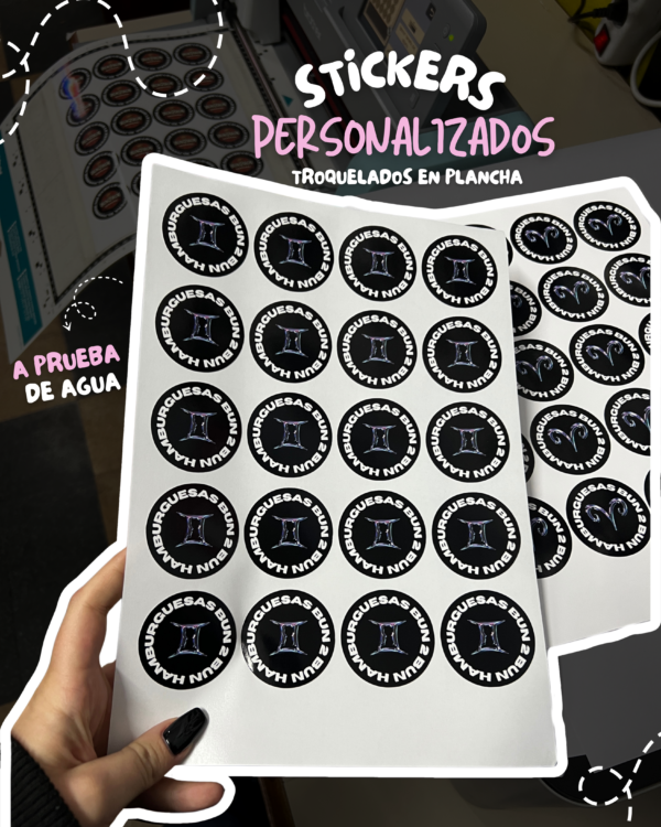 Planchas de sticker personalizados