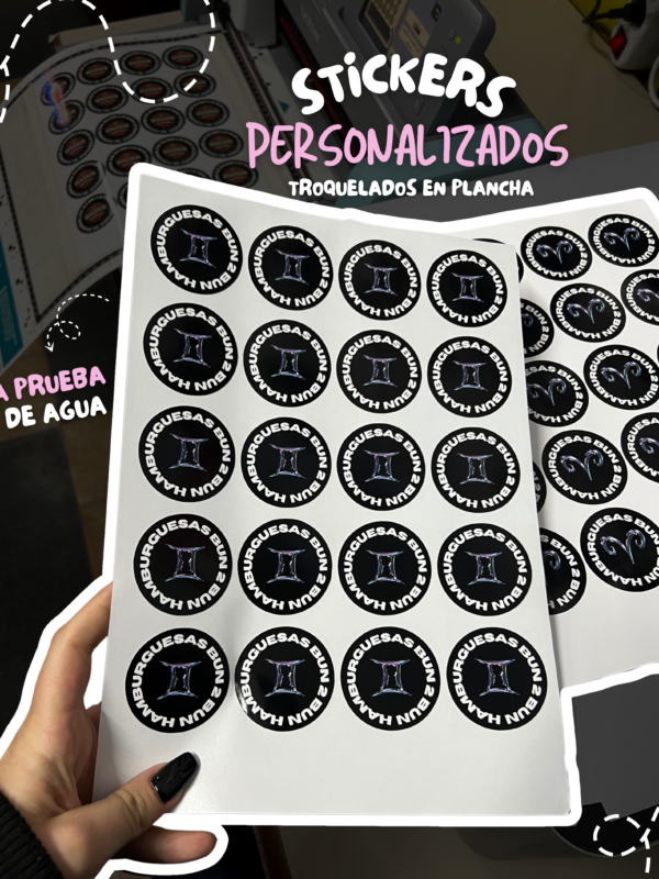 5 Planchas de sticker personalizados