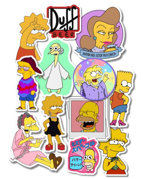 Pack stickers de Los simpsons