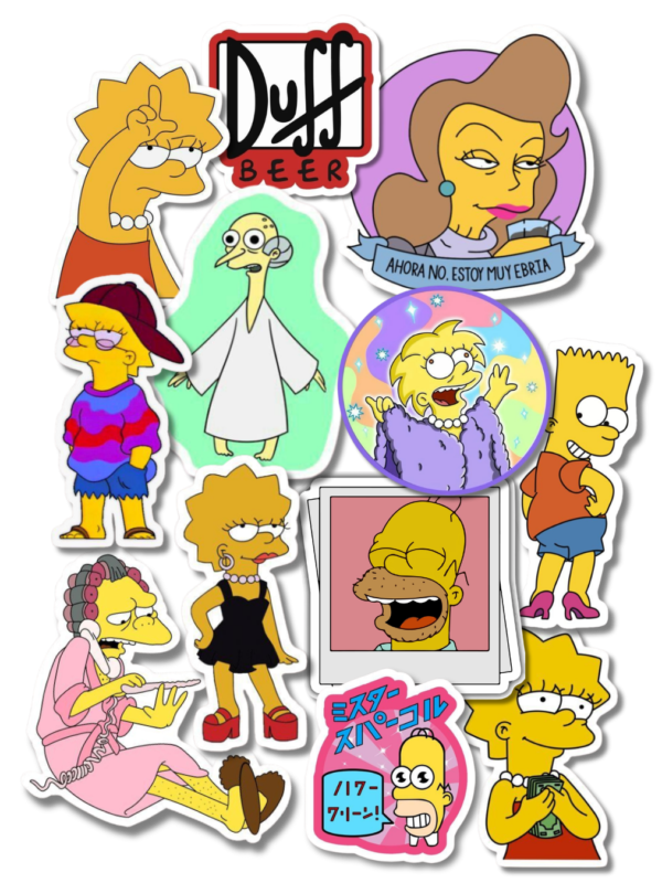 Pack stickers de Los simpsons
