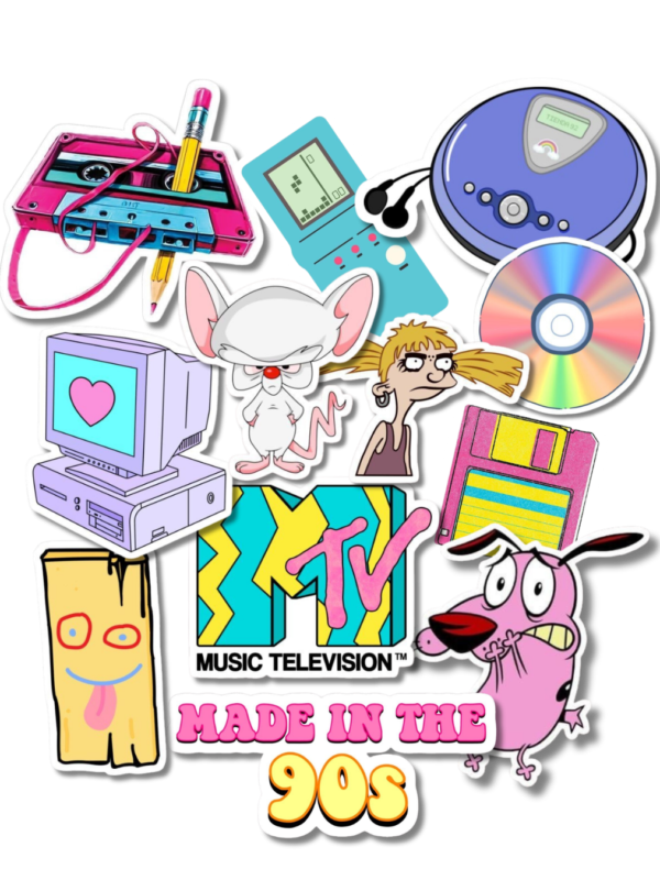 Pack stickers de los 90s