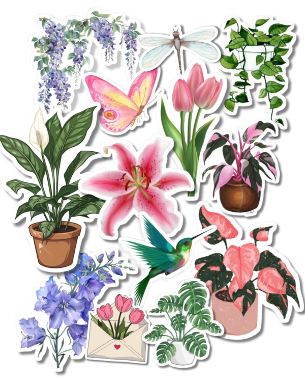 Pack stickers de Plantas y flores