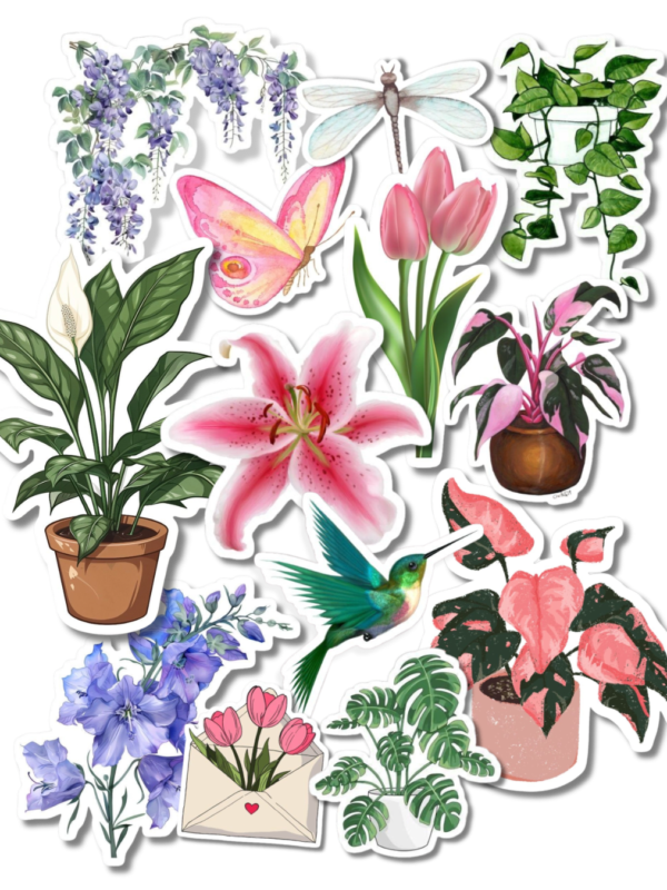 Pack stickers de Plantas y flores