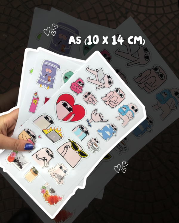 Planchas de sticker personalizados