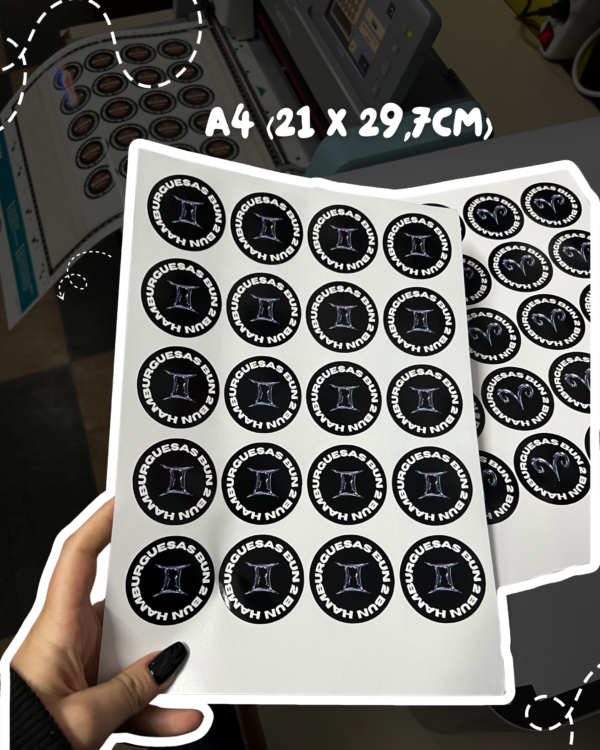 Planchas de sticker personalizados