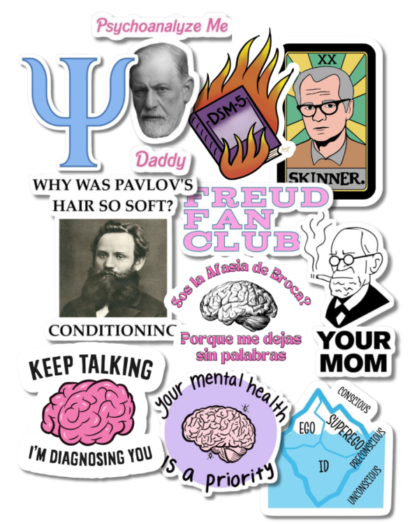 Pack stickers Psicología