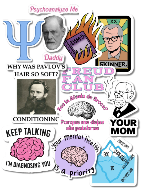 Pack stickers Psicología