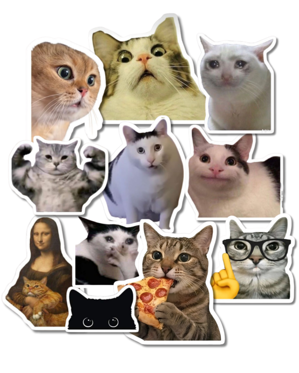Pack stickers de Gatitos (memes)