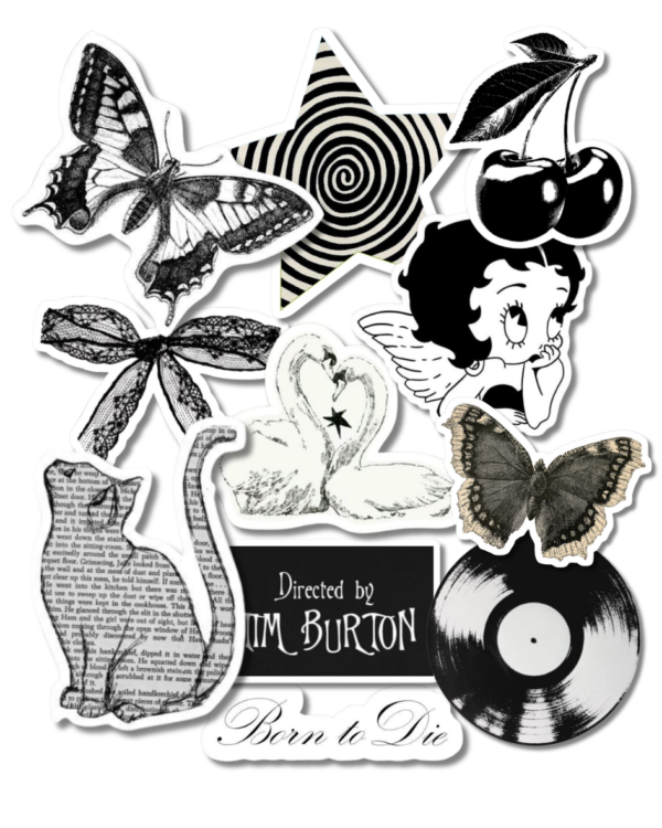 Pack stickers B&W