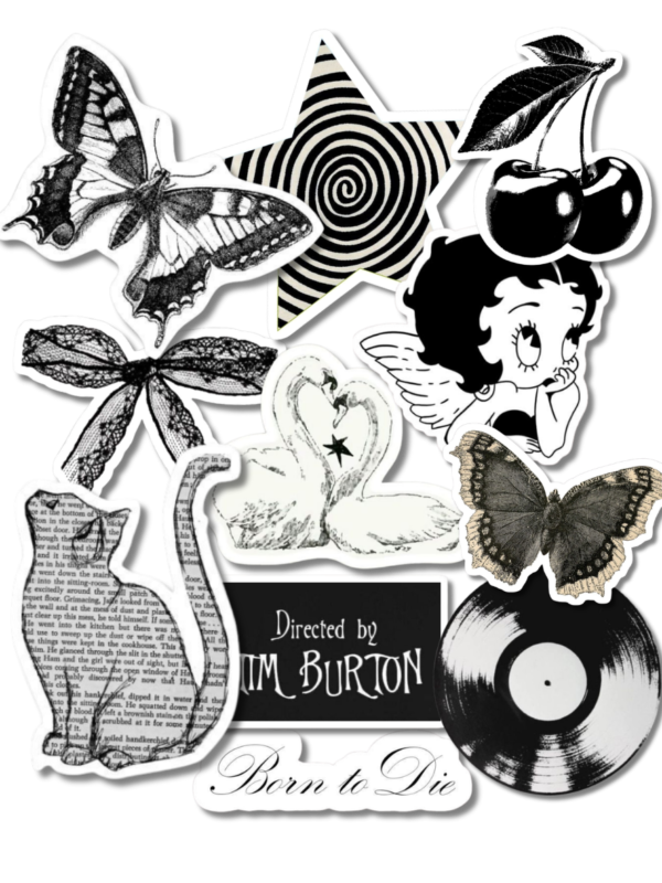 Pack stickers B&W