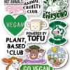 Pack stickers Go Vegan
