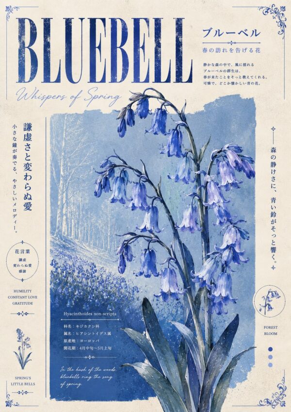 póster azul Póster "Blue bell"