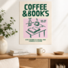 Póster Coffee and Books