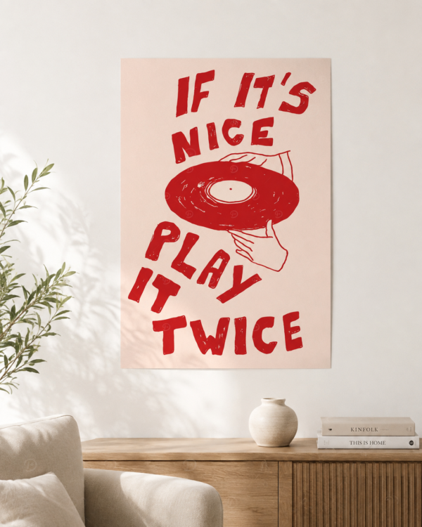 comprar pósters uruguay Póster "If it's nice play it twice"