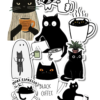 Pack stickers Café y gatos