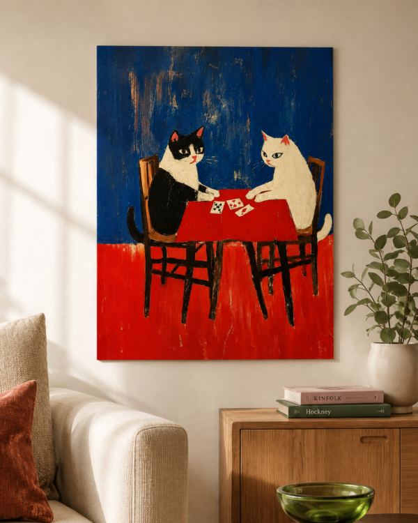 póster gatitos Póster Gatitos jugando a las cartas