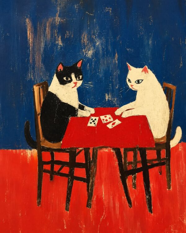 póster gatos uruguay comprar Póster Gatitos jugando a las cartas