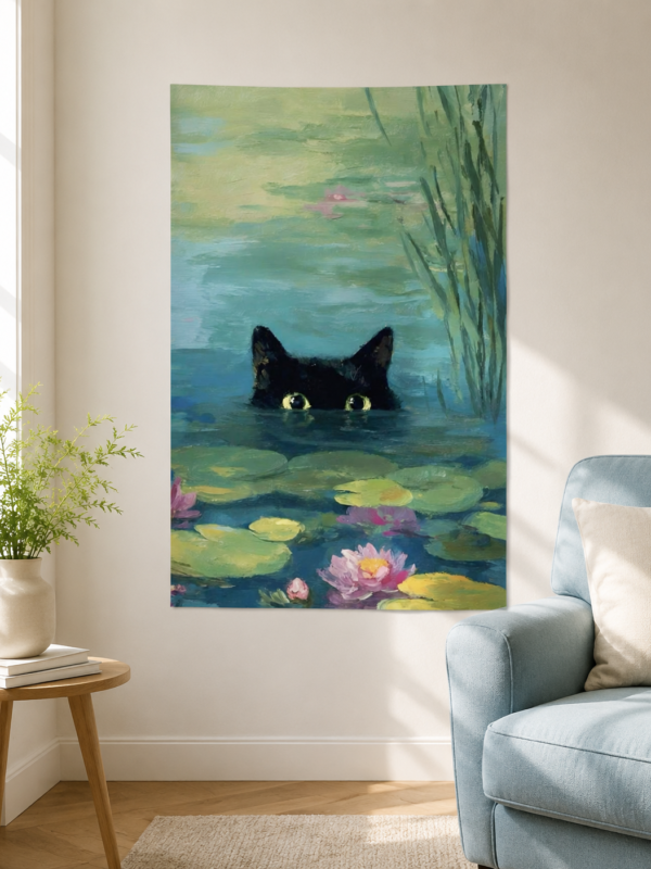 Póster Gato en el agua
