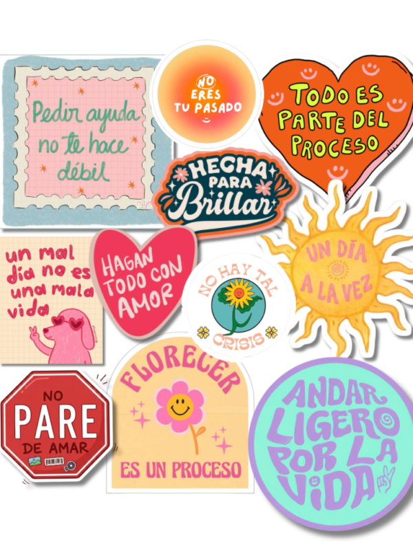 Pack stickers frases motivadoras